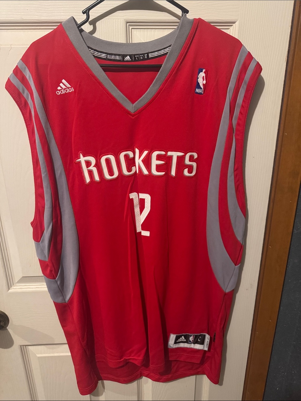 Adidas NBA Authentic Houston Rockets Kevin Martin Basketball Jersey LG +2 Length